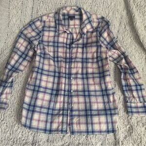 Talbots Blue and Red Plaid Casual Shirt